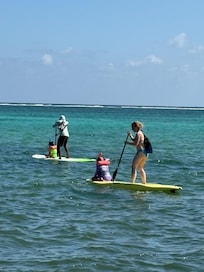 We enjoyed the paddle boards.