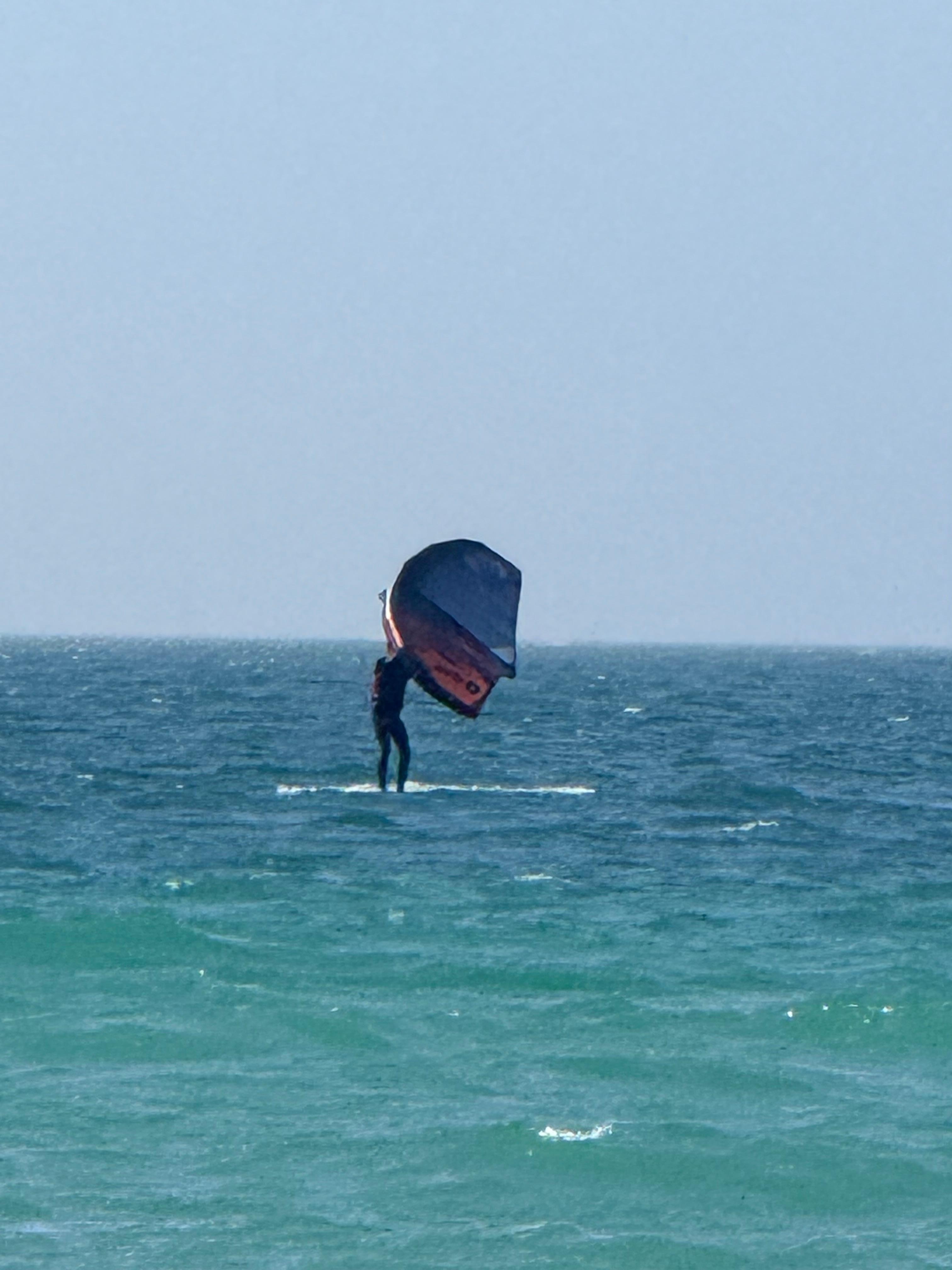 Wind surfer on Bay side