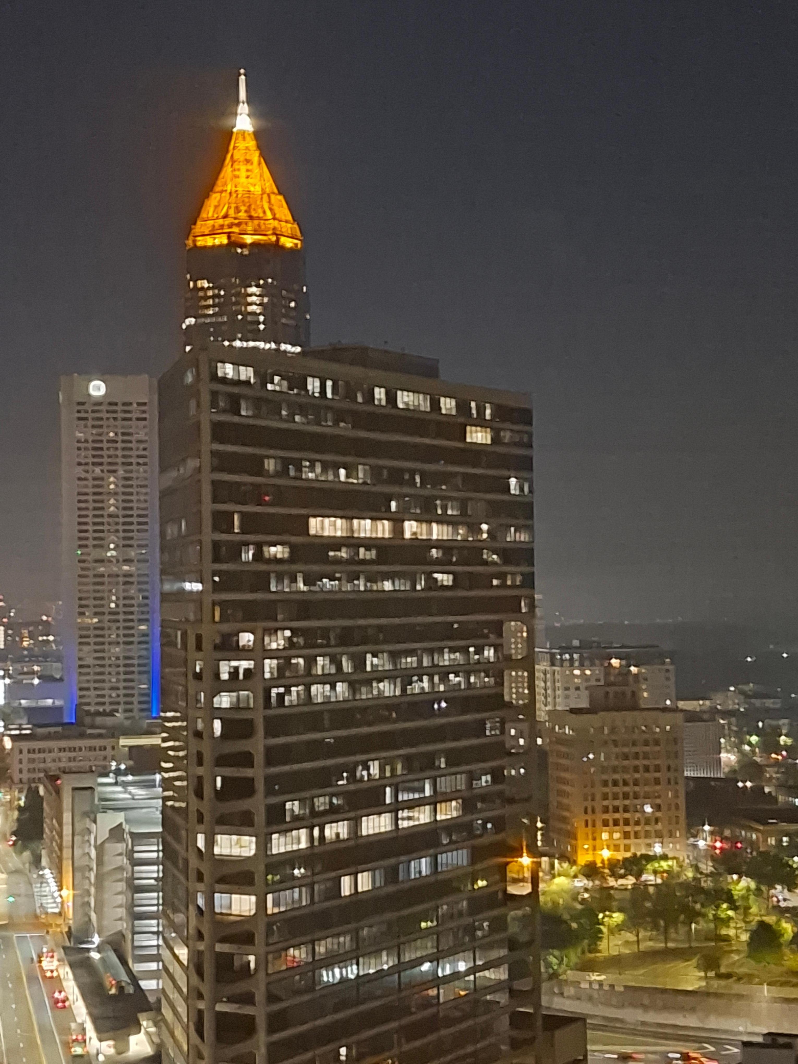 Night view from the balcony. 