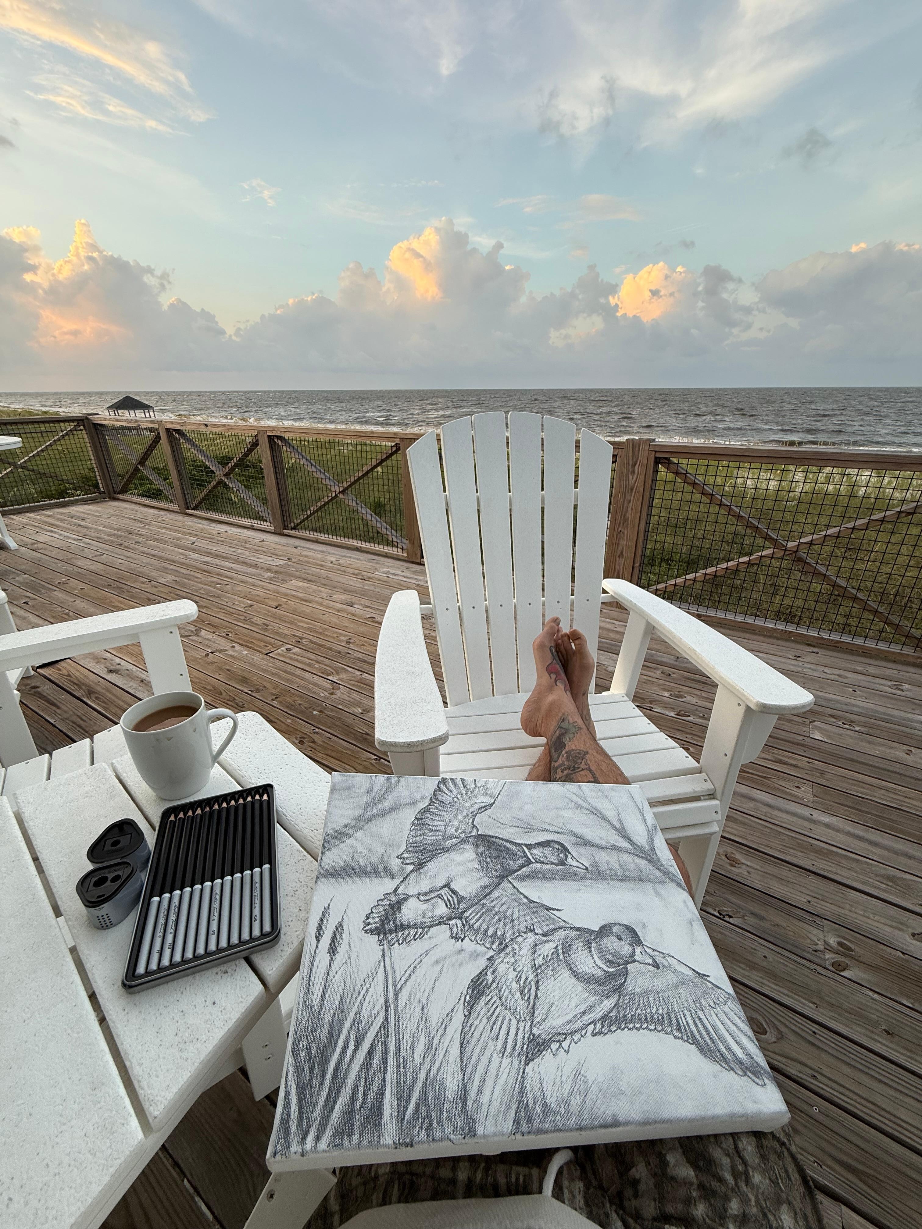 Beautiful sunrises on the deck 