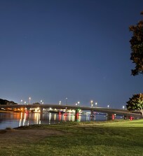 Bridge at night walking trail areas