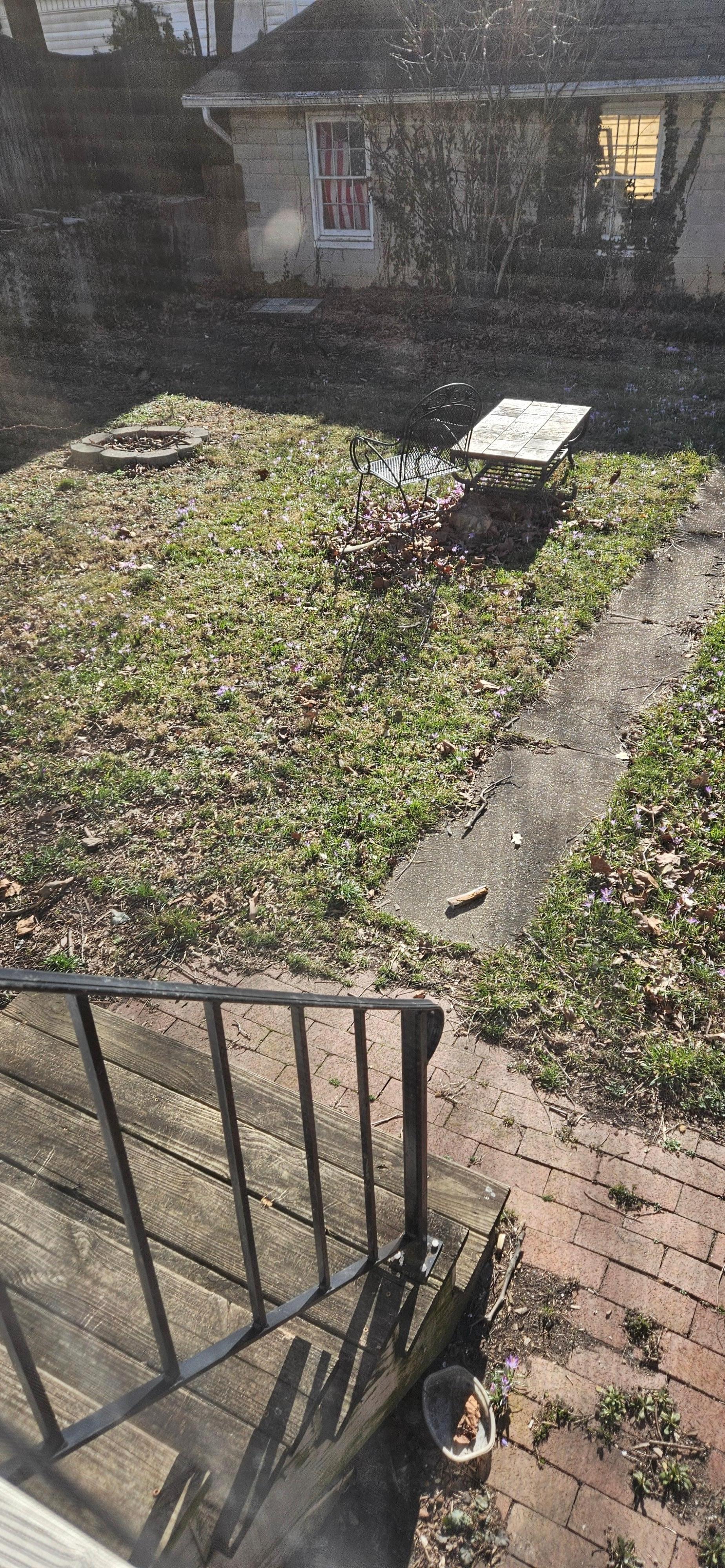 Nice area to sit in yard