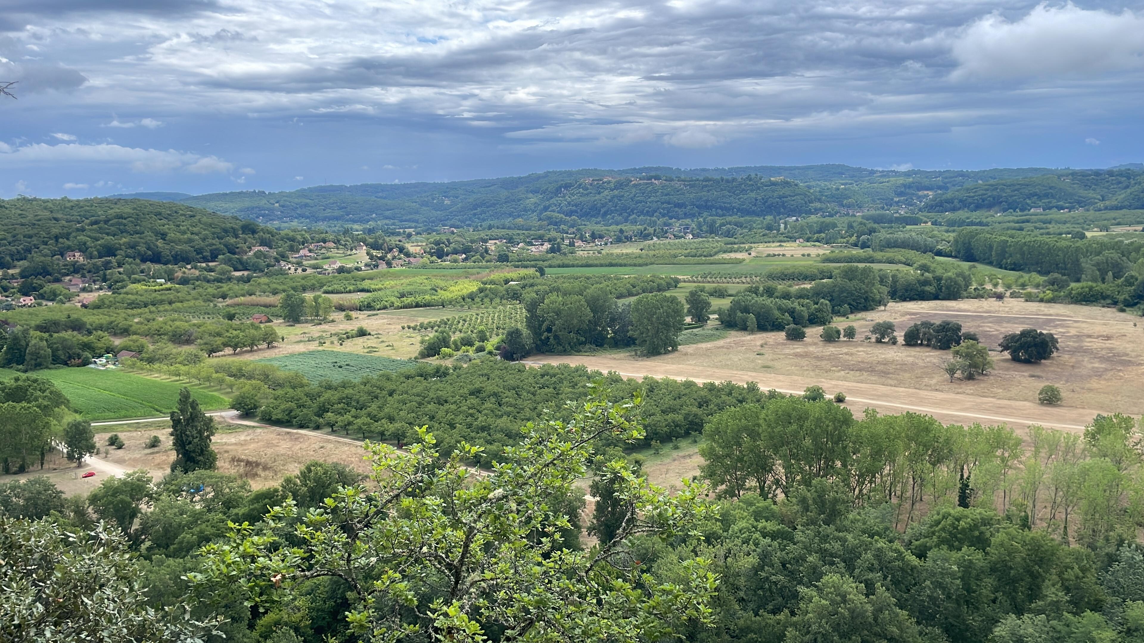 View from the terrace to Domme