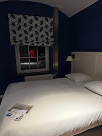 Beds are high and the are curtains to avoid being seen from outside.