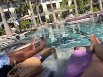 Pool side with my boo.