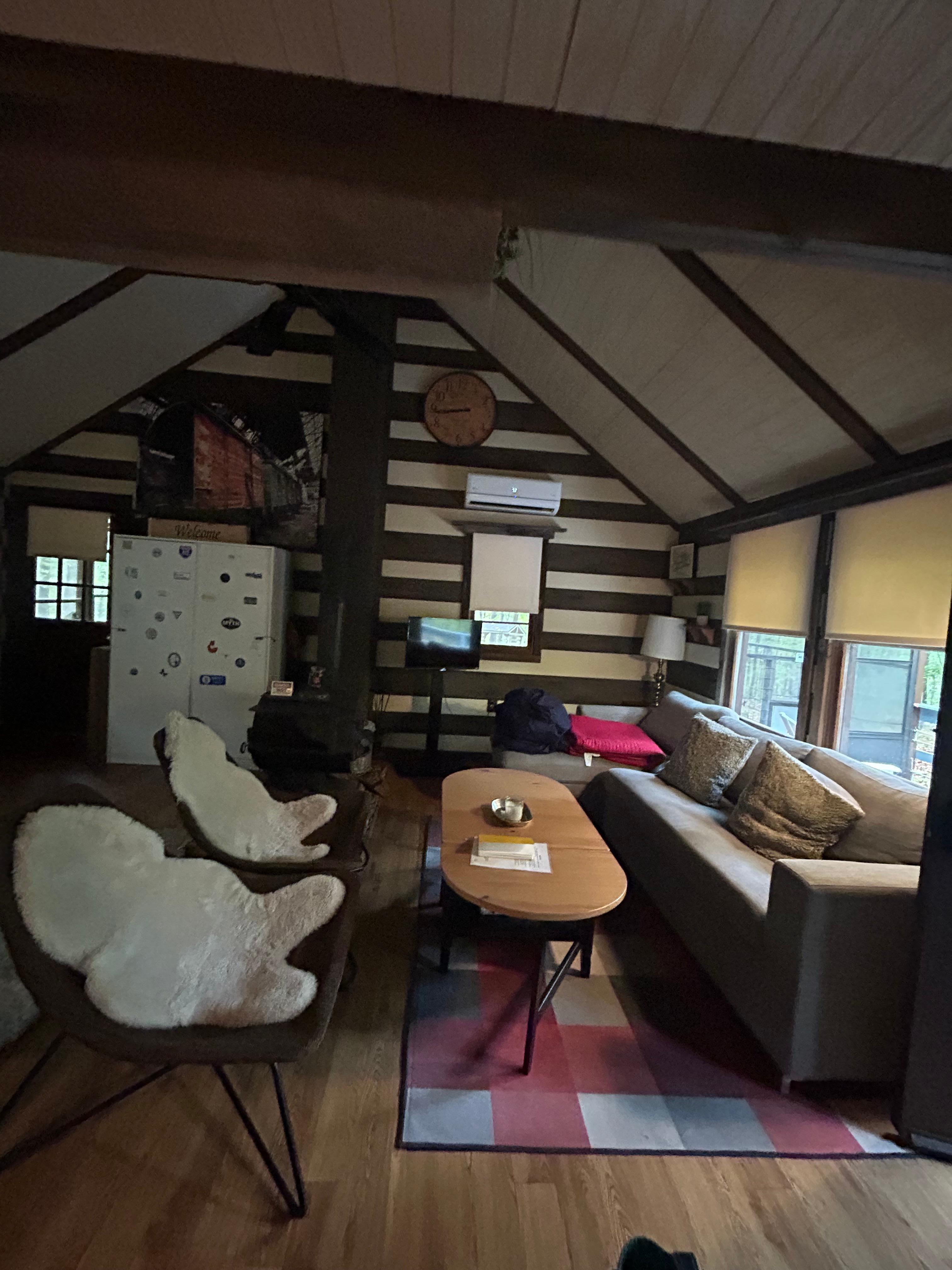 Narrow couch in first floor