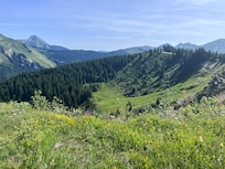 Hiking from the gondola
