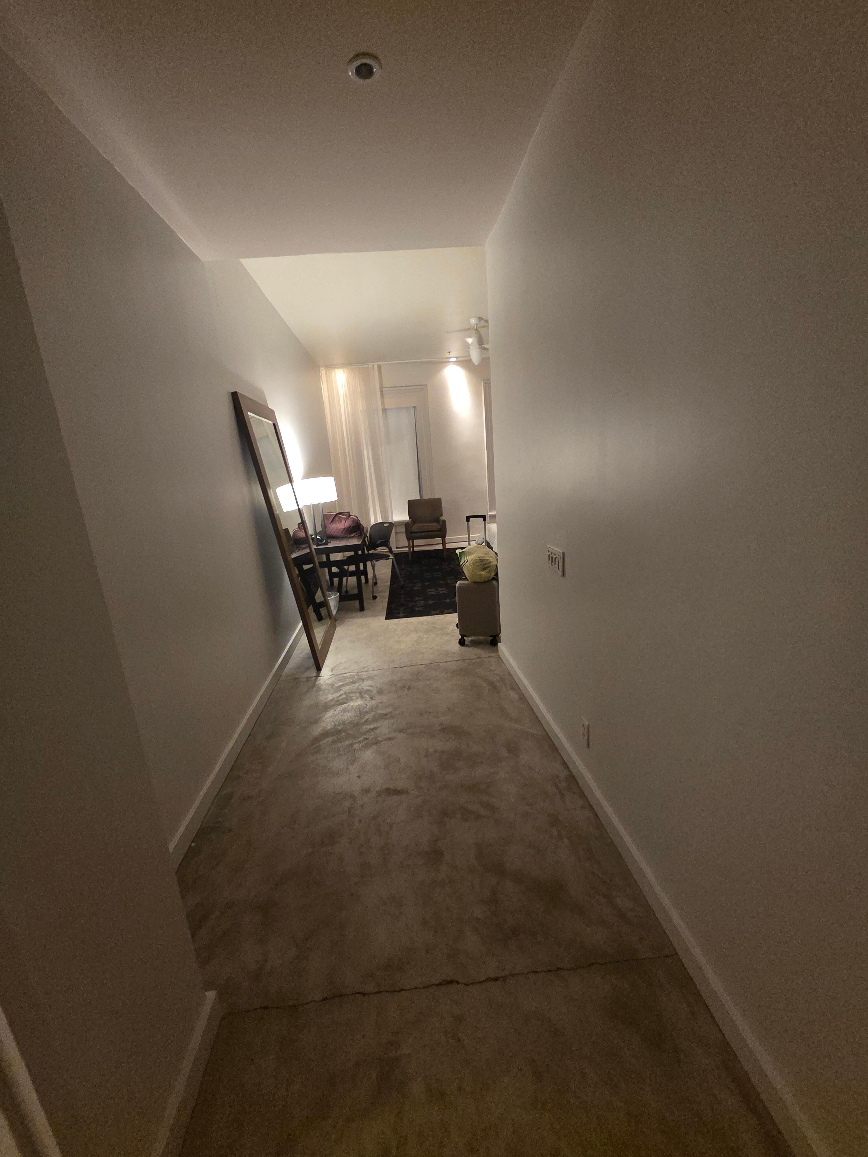 Plain cracked concrete floors