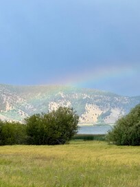 After a short storm, we were treated to a double rainbow!