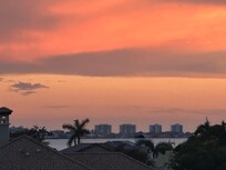 Beautiful sunset from the balcony
