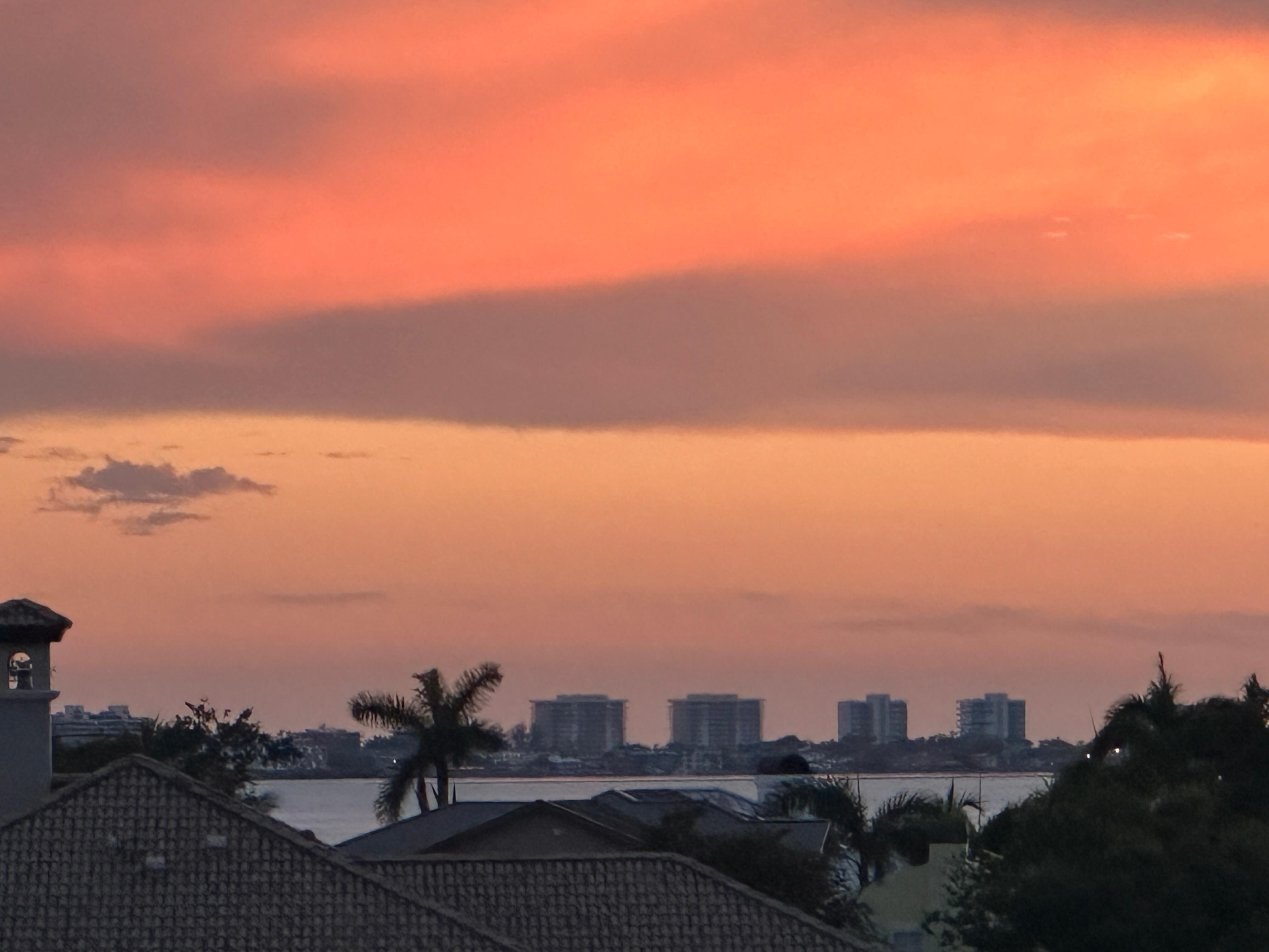 Beautiful sunset from the balcony