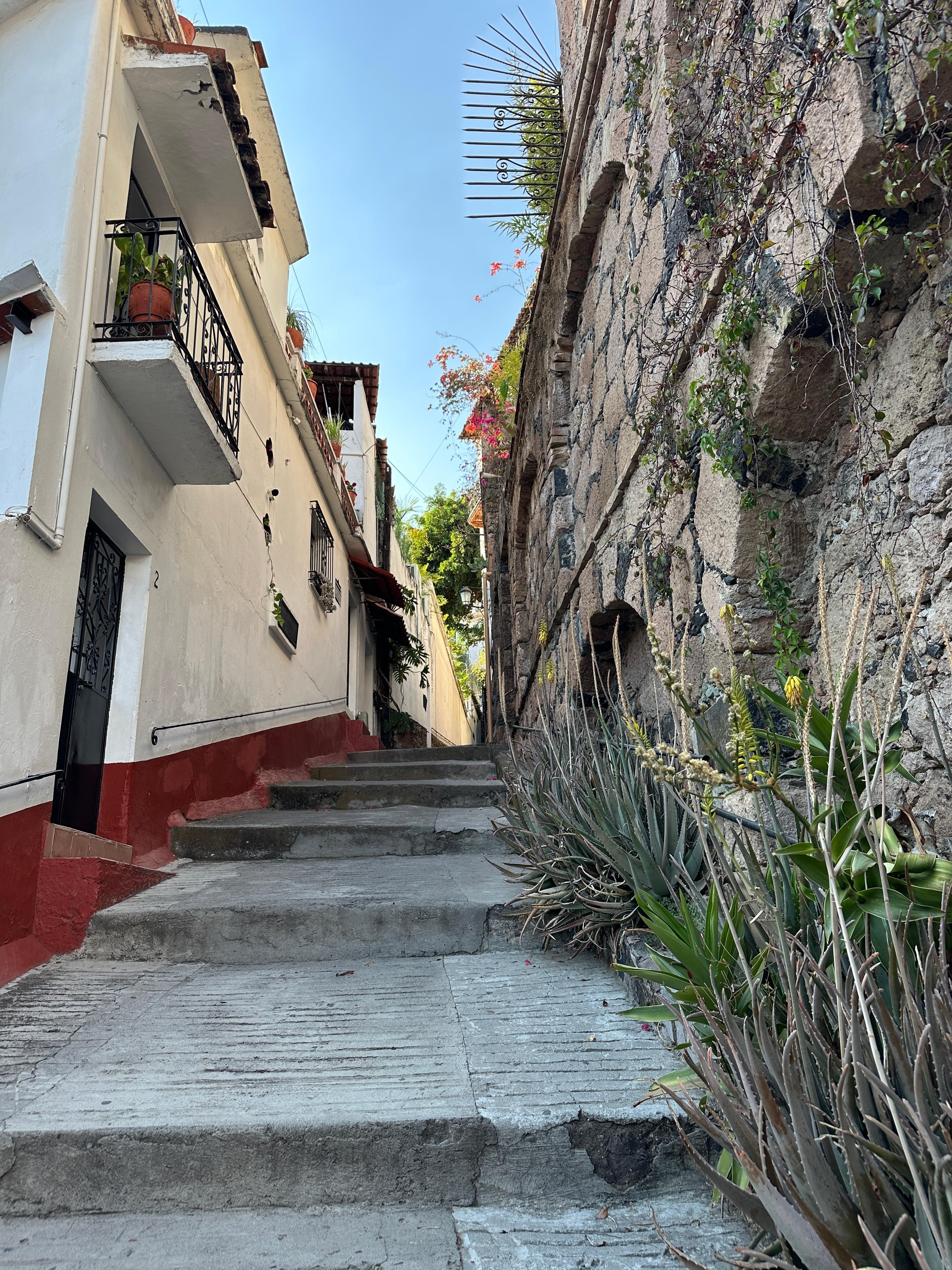 little streets outside hotel 