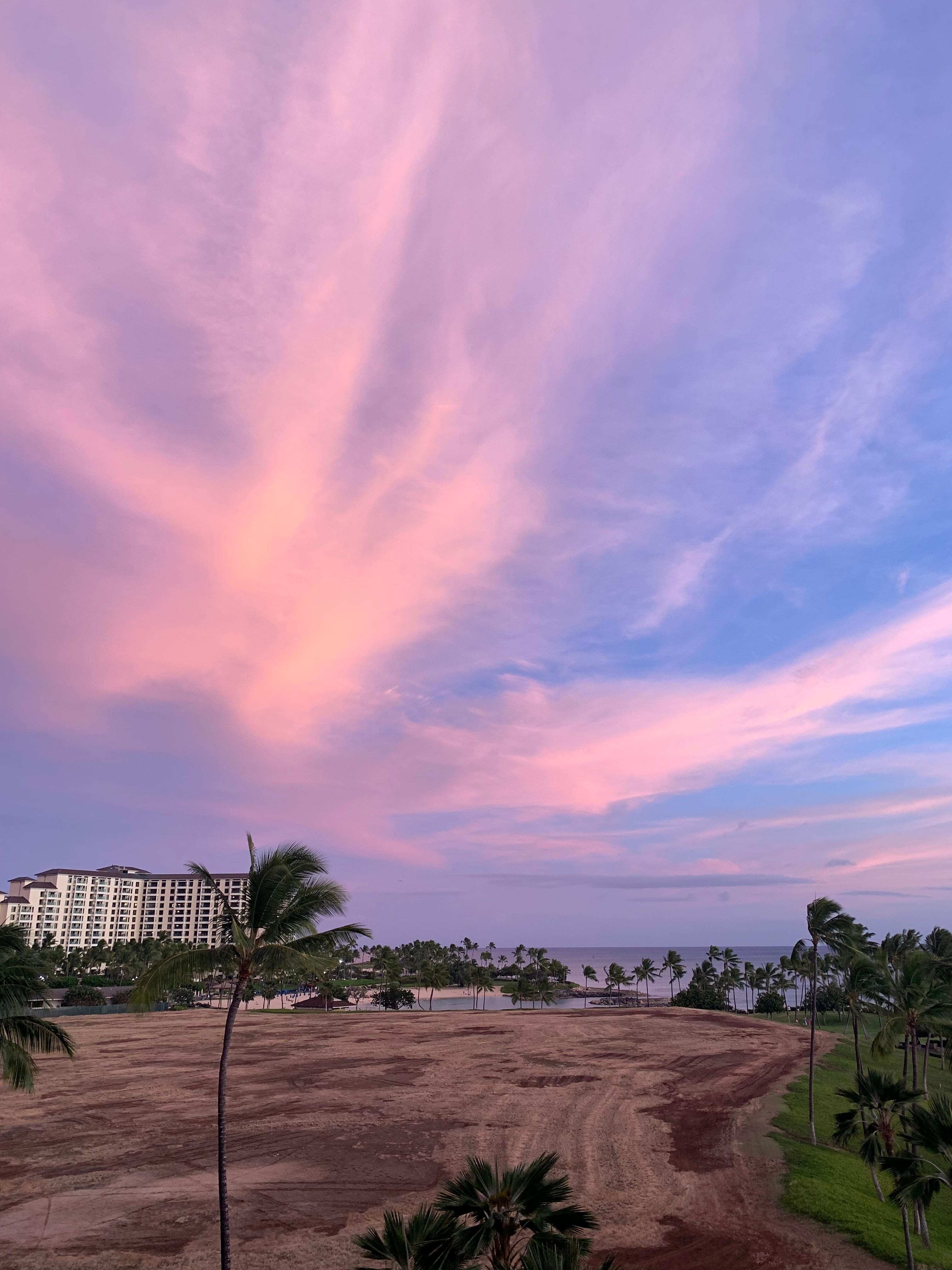 Sunset view from the lanai 