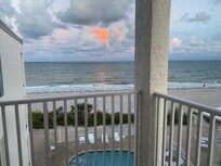 From our balcony on the third floor above the pool. Great location.