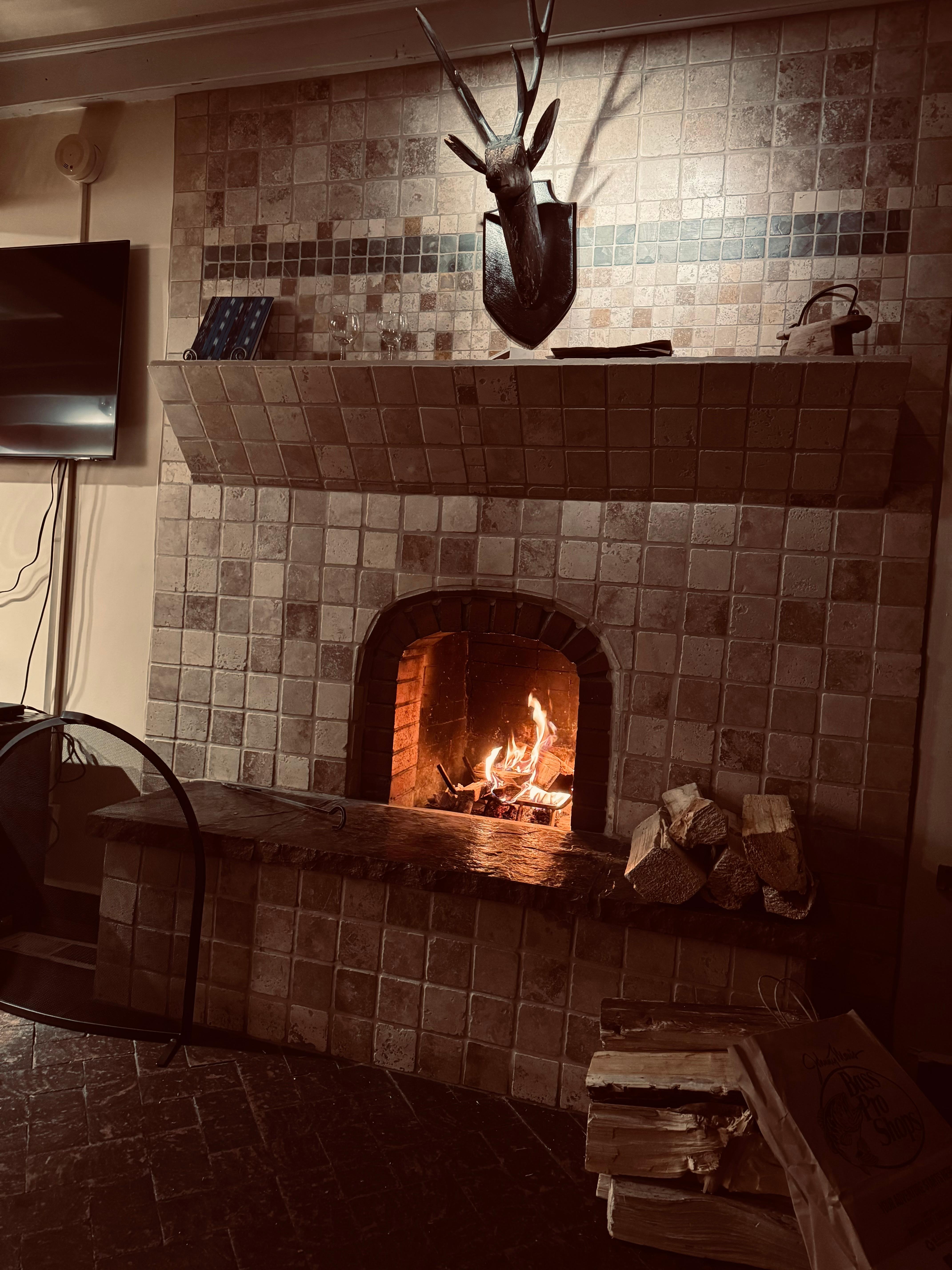 Fireplace in our room