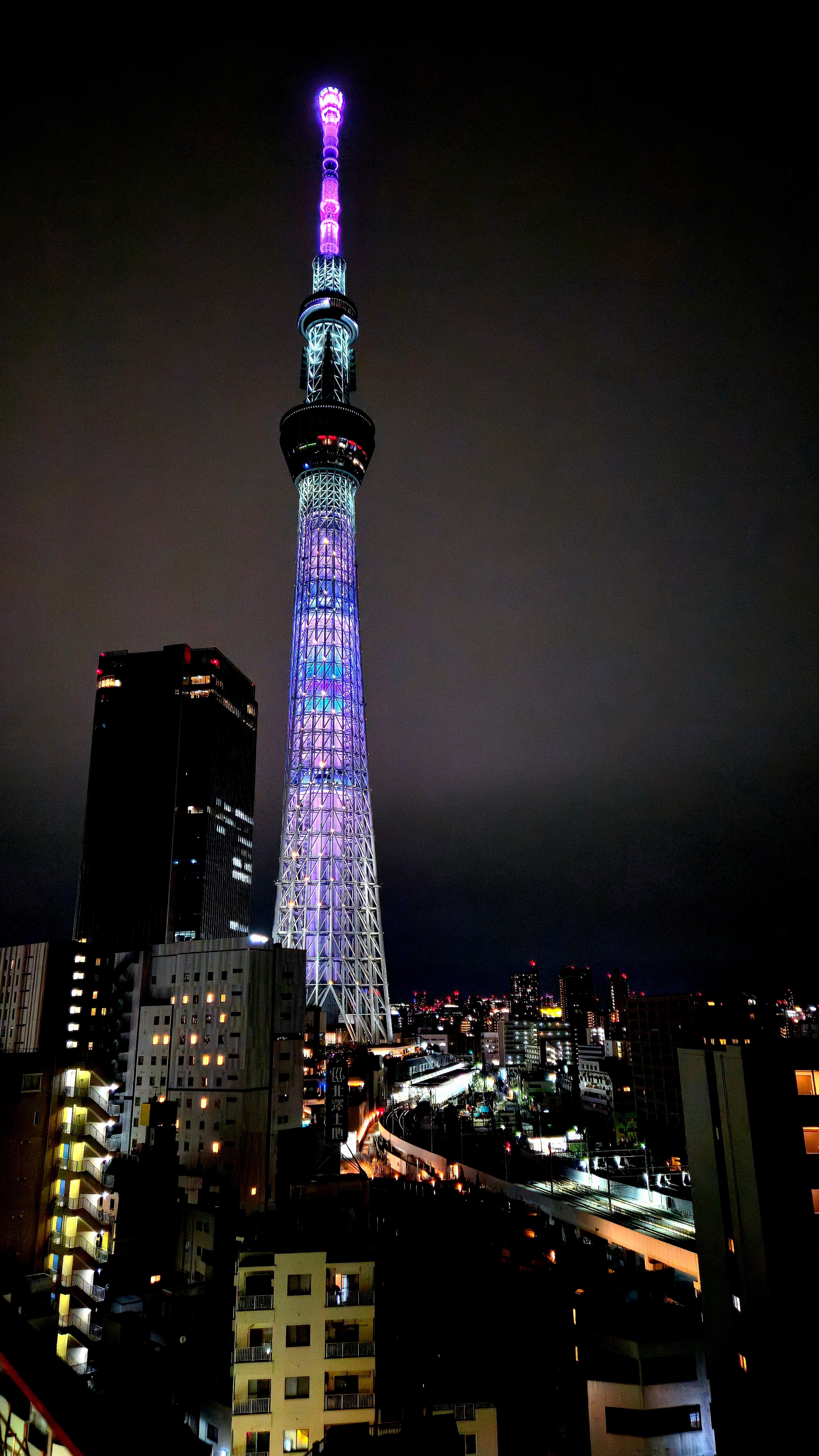 View of Skytree from rooftop 