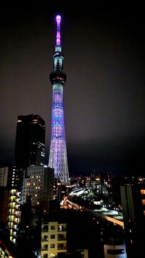 View of Skytree from rooftop