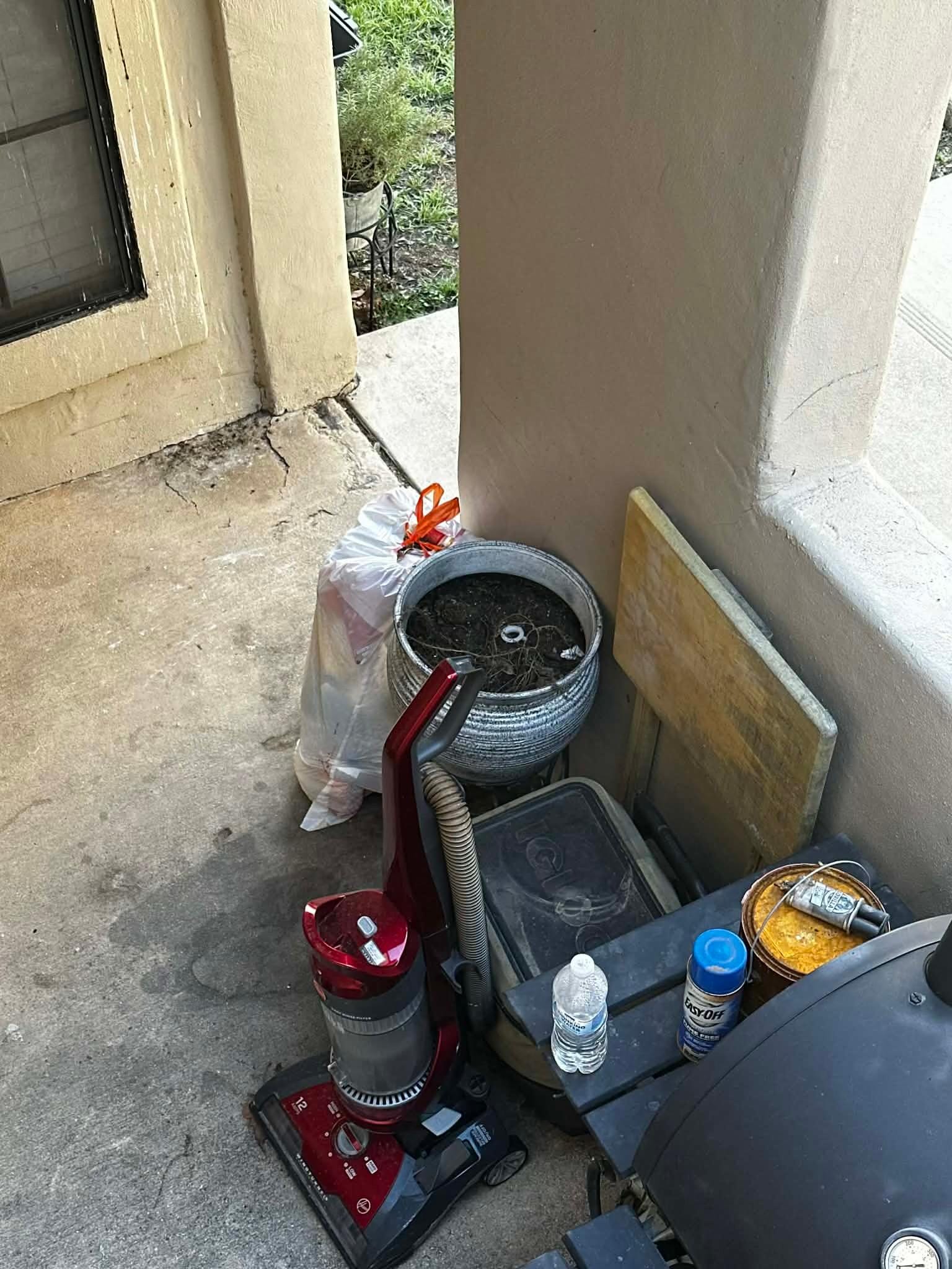 Neighbors trash sat there never moved.  Dumpster 100 yards away