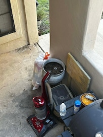 Neighbors trash sat there never moved. Dumpster 100 yards away