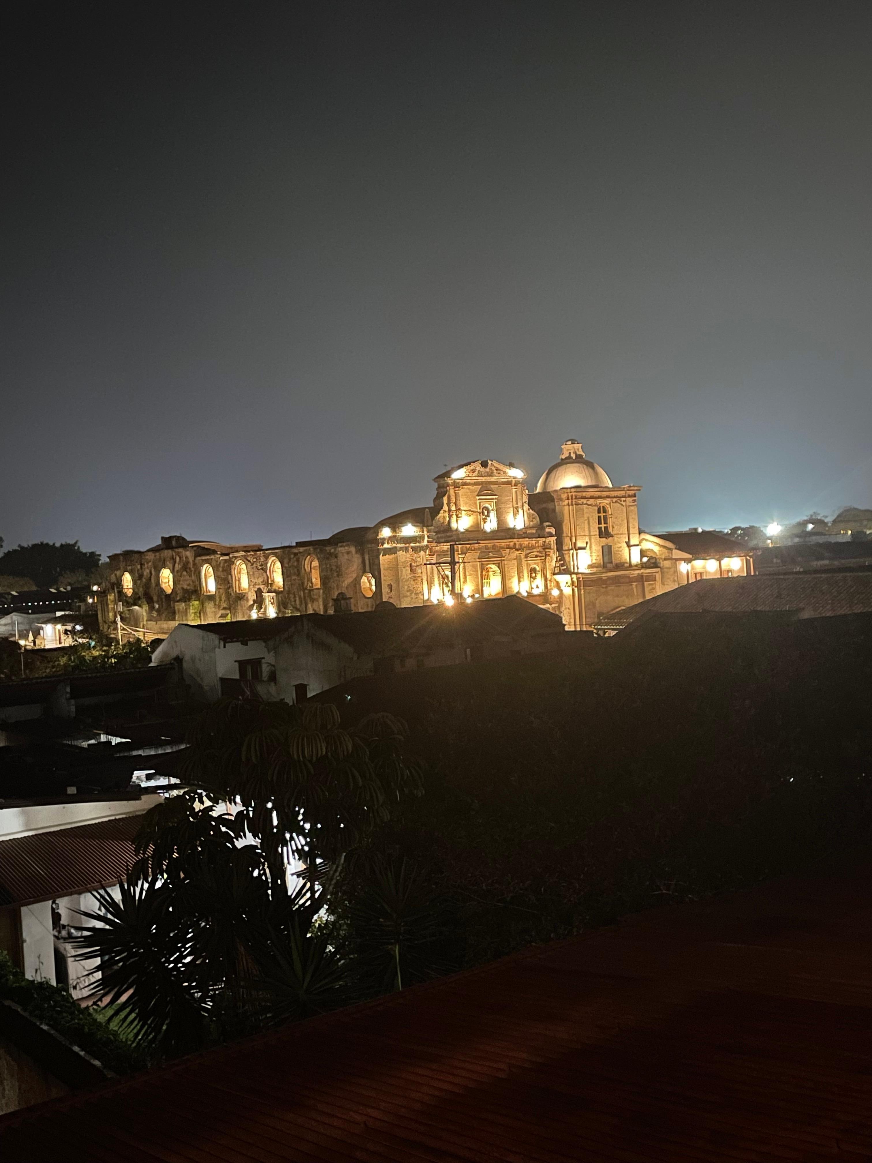churchfrom the rooftop deck at night?