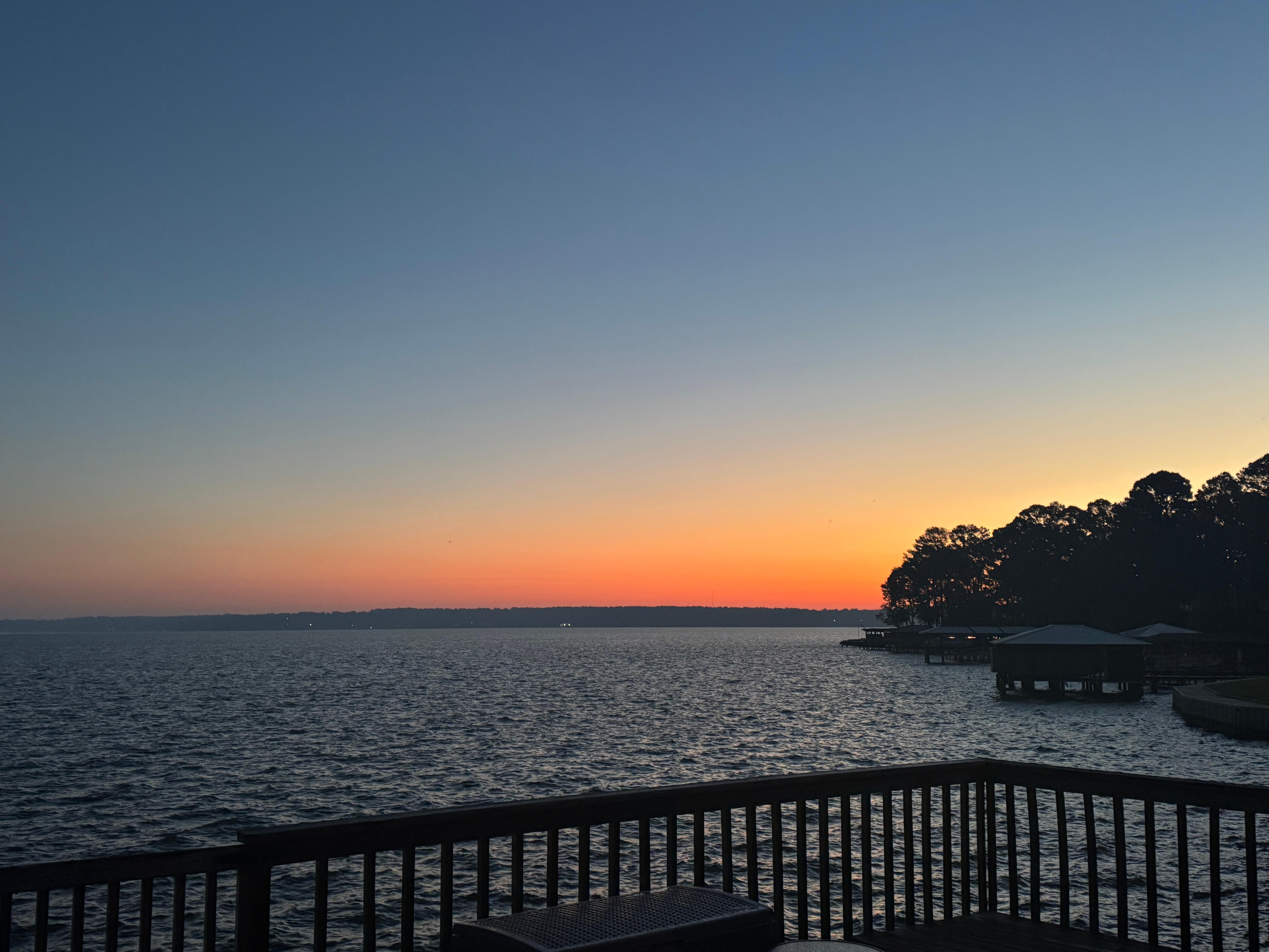 Sunrise from upper boat deck