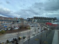 Stadium view from hotel room