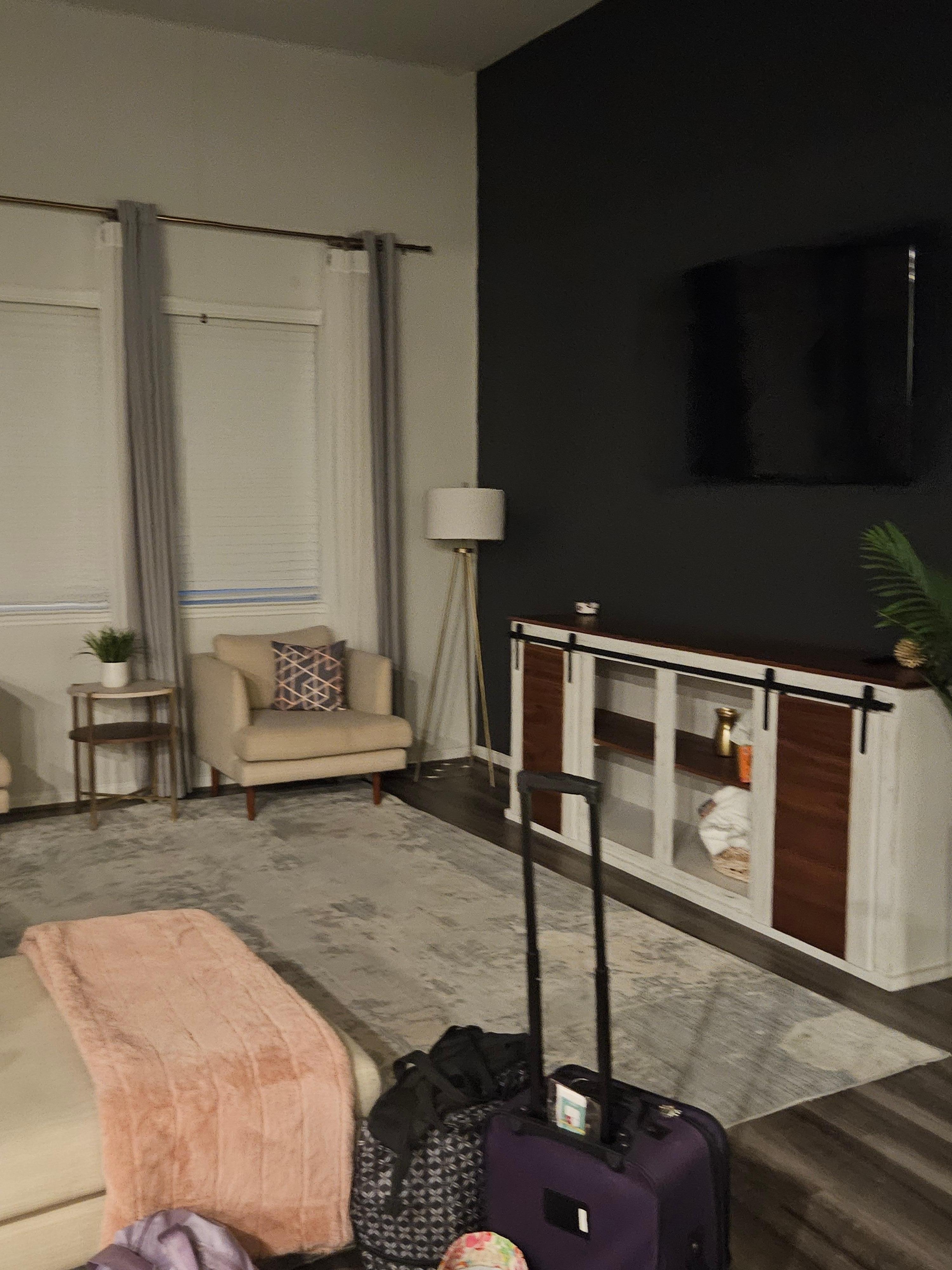 Huge TV in living room