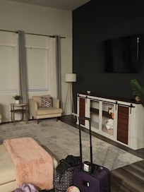 Huge TV in living room