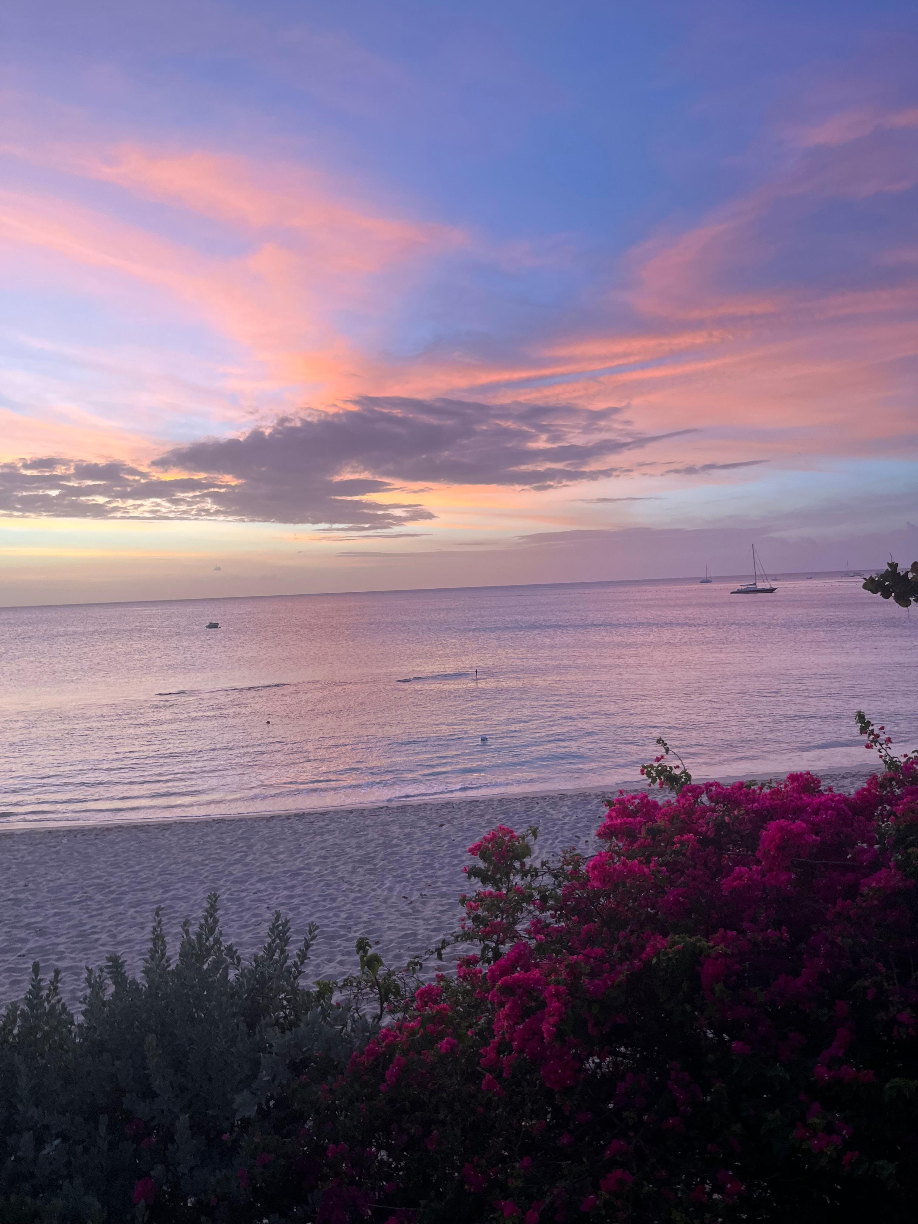 Sunset as seen from the deck