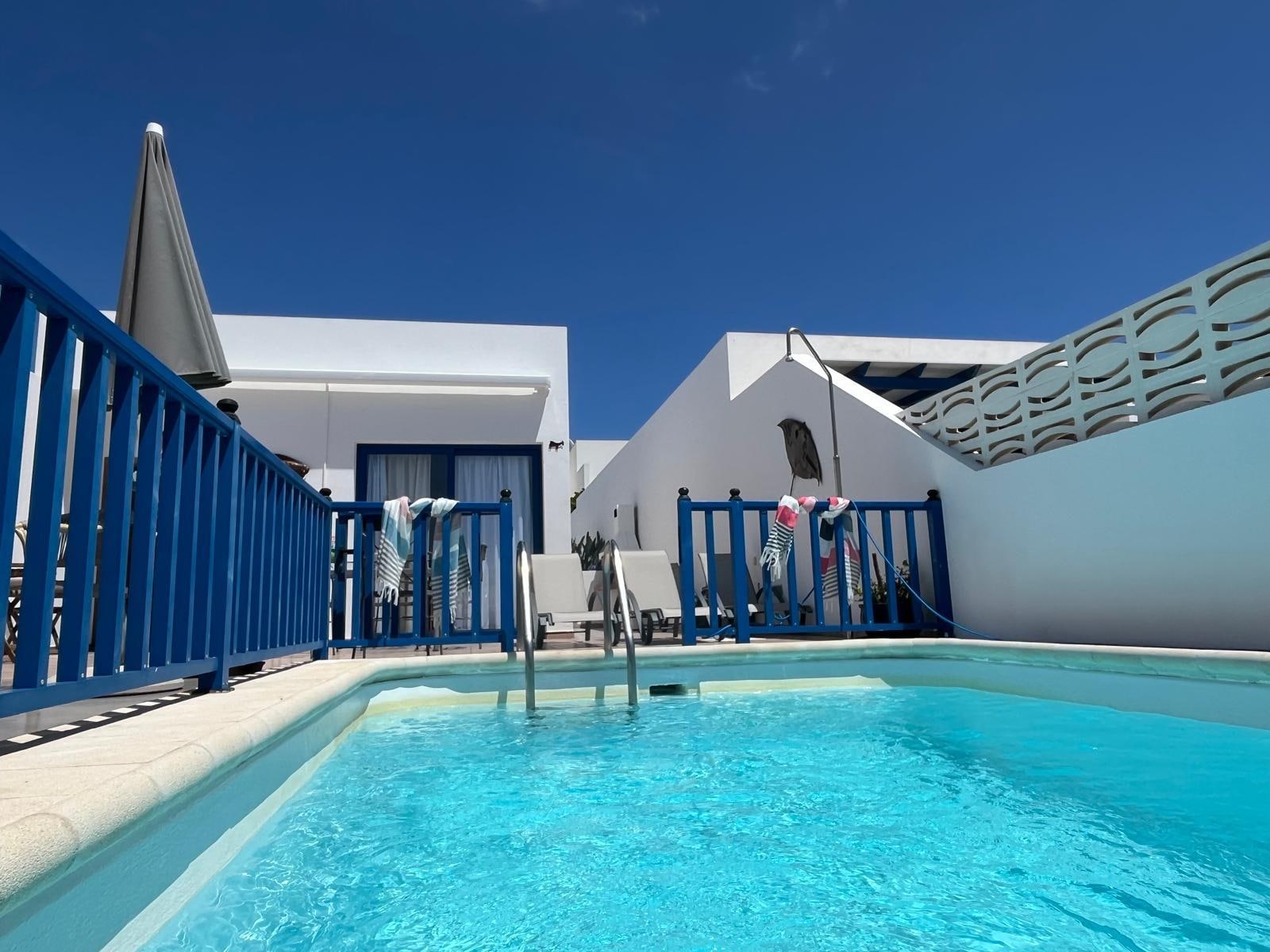 The villa from the pool…