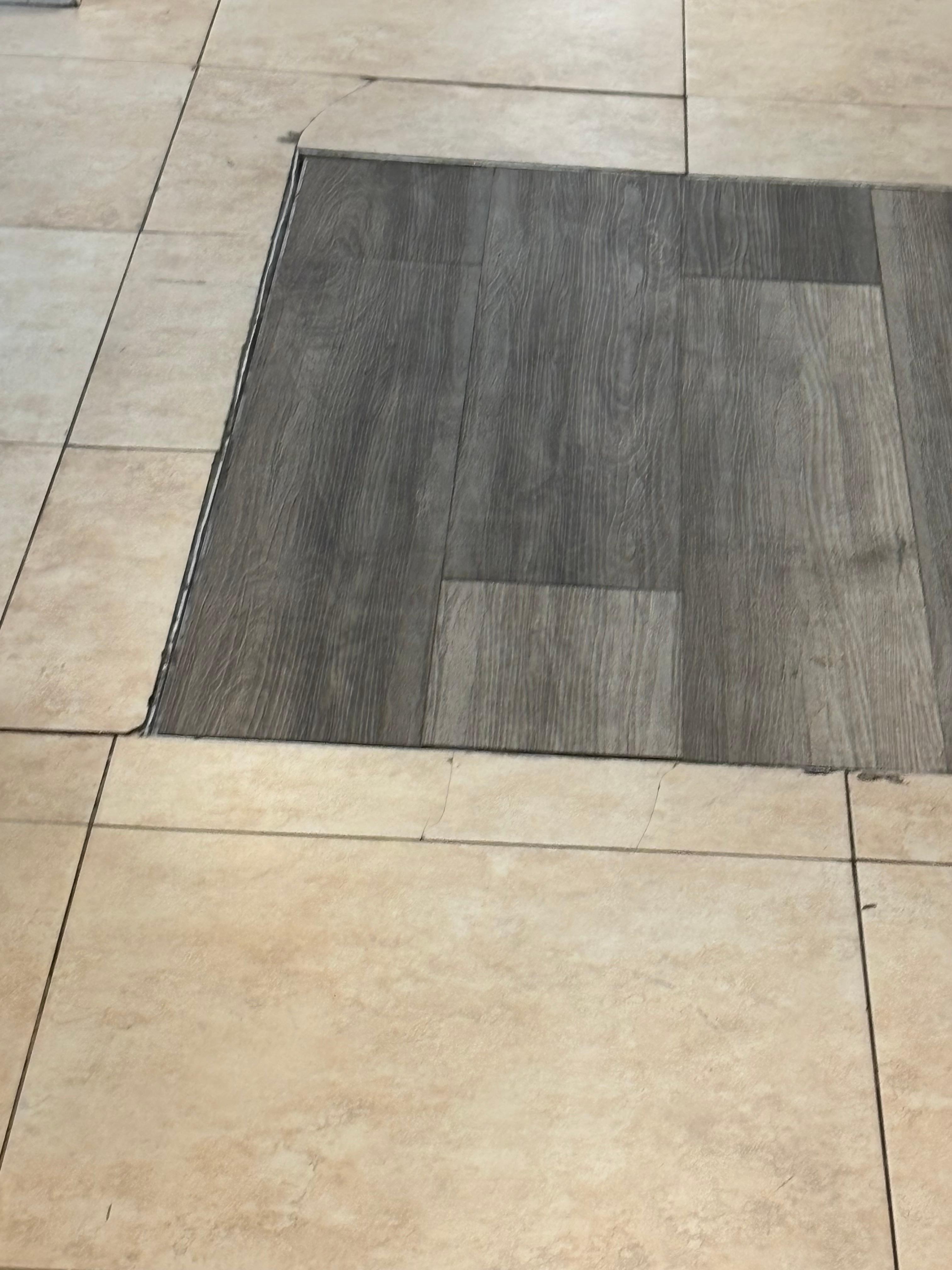 The floor in the hallway