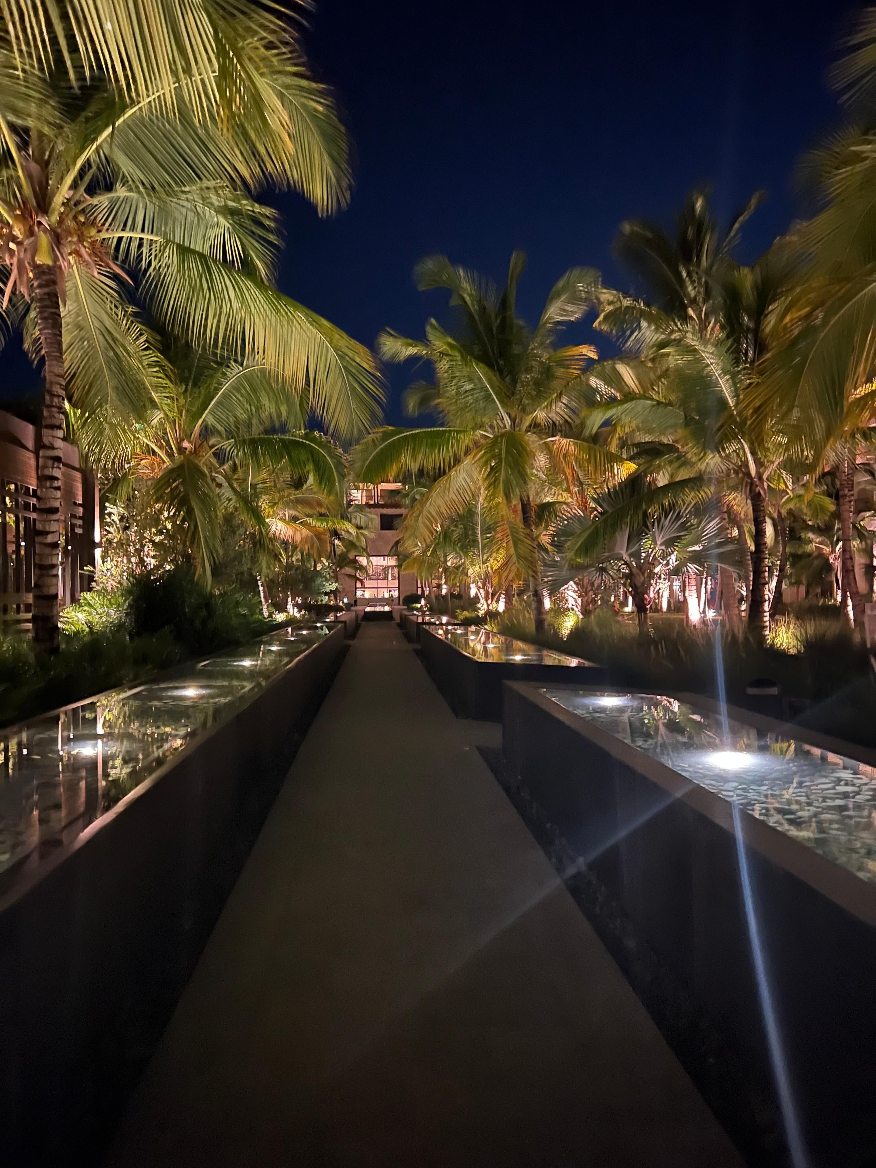  Walking from the beach to the main lobby area 