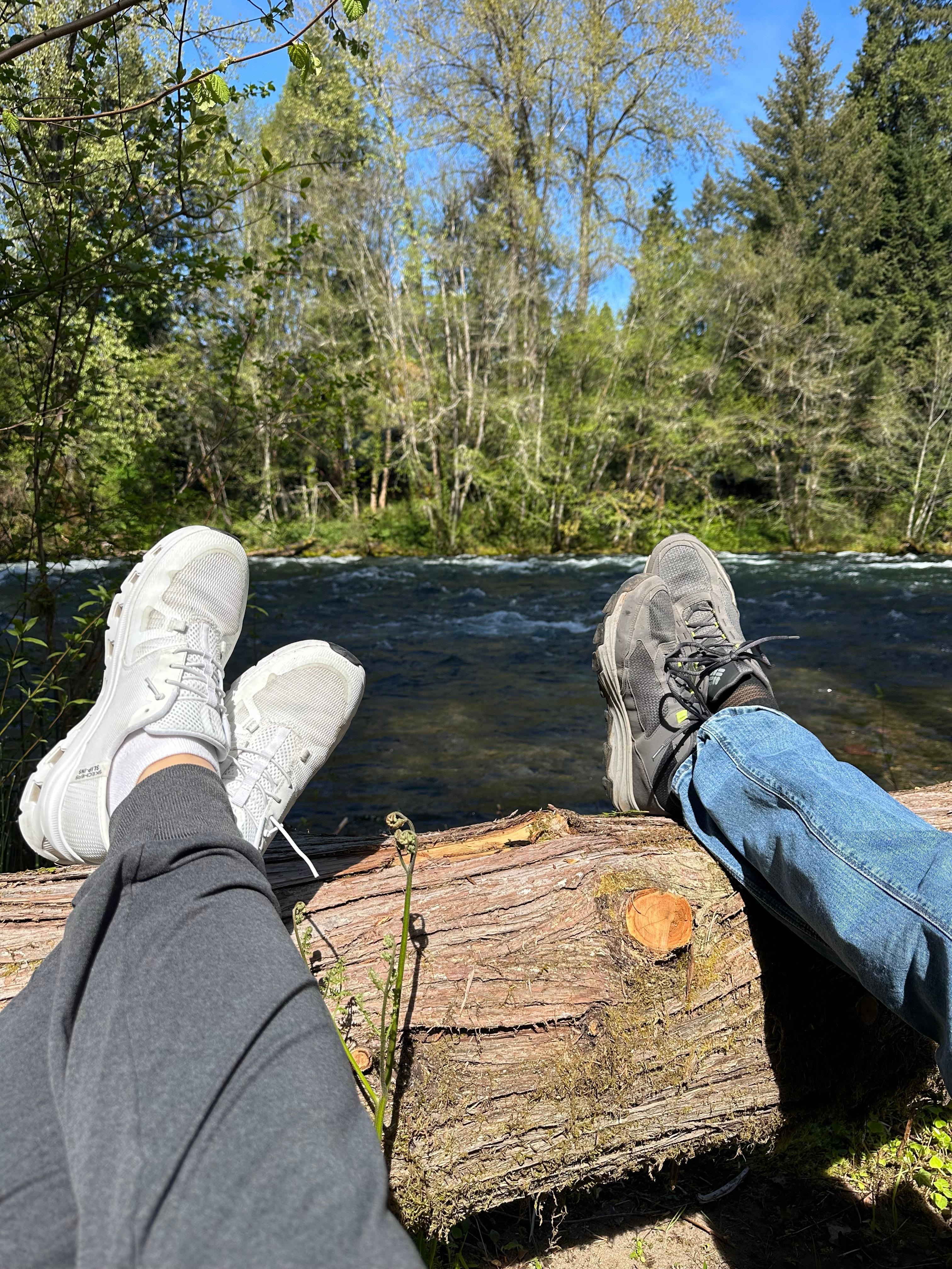 Chairs a few steps away from the cabin
