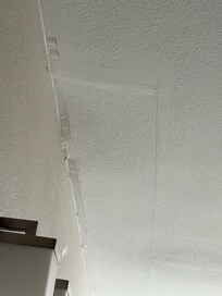 Ceiling damage, water penetration faux repair