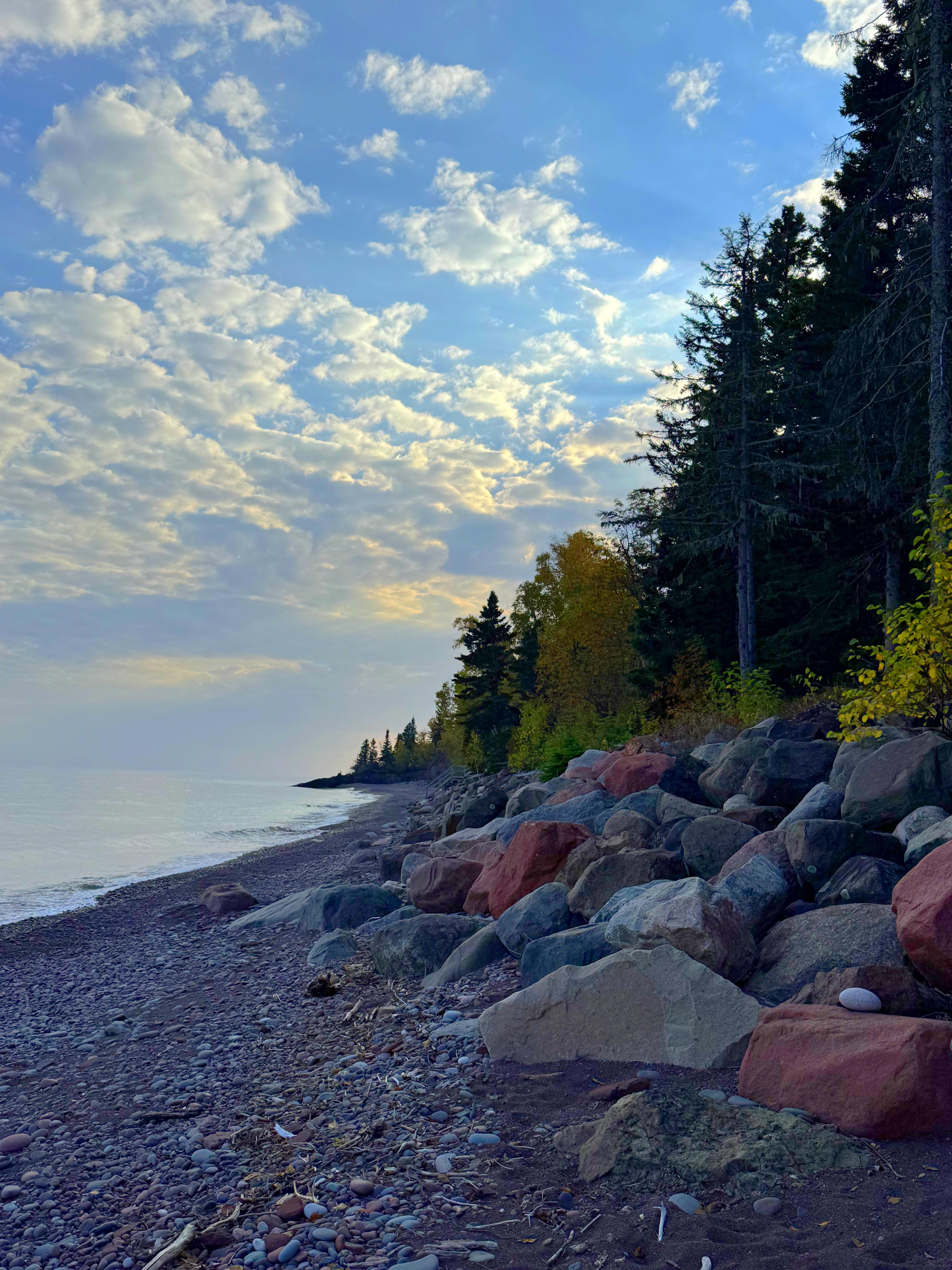 I took this picture on the beach in front of the cabin.