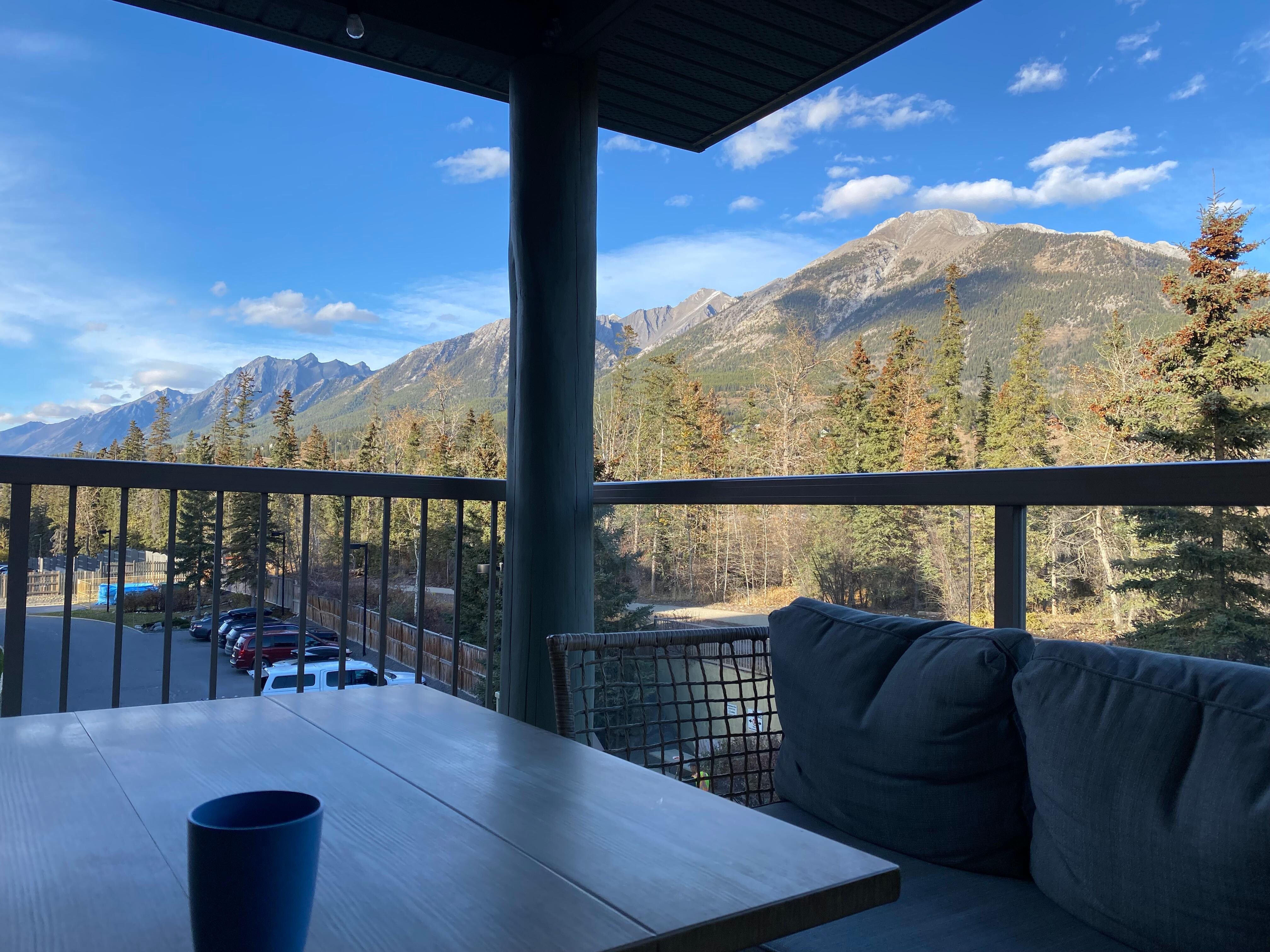 View from the patio in October. 