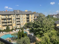 Great balcony views, with 2 chairs & side table.
