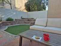 Coffee on the patio.