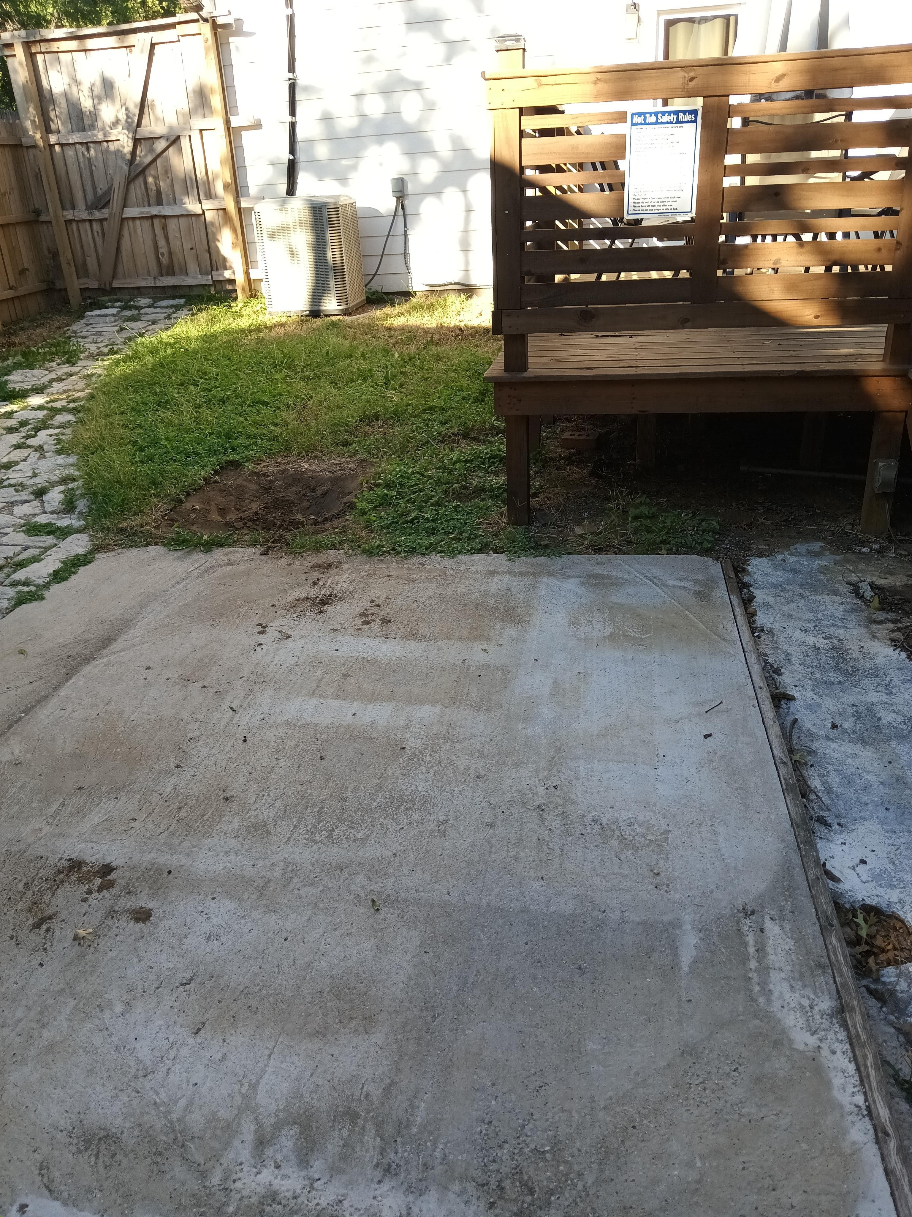 Where I guess hot tub was