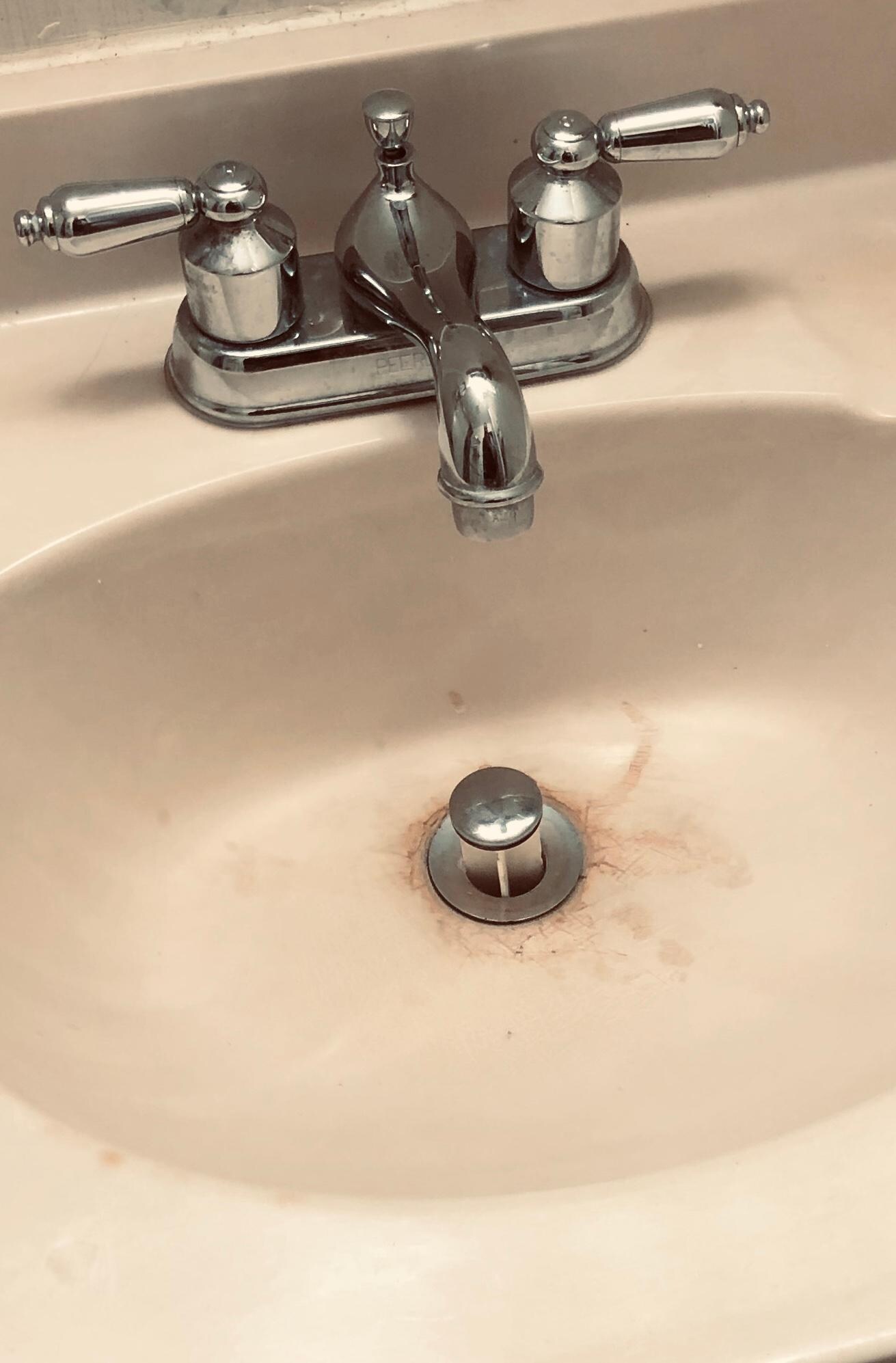 Sink wasn’t as bad as the bathtub, but needed replacing 