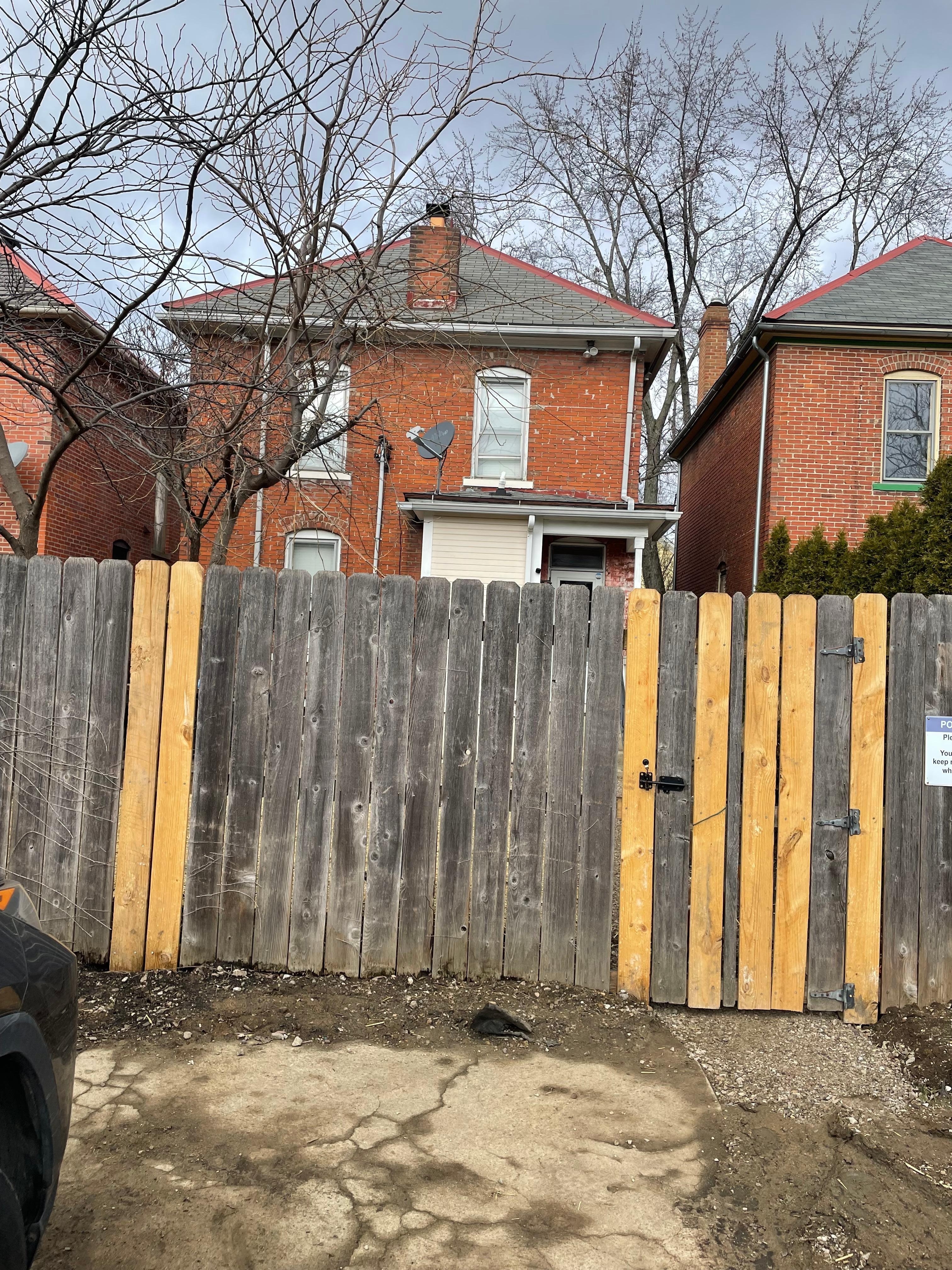 Rear ally parking and gate access 