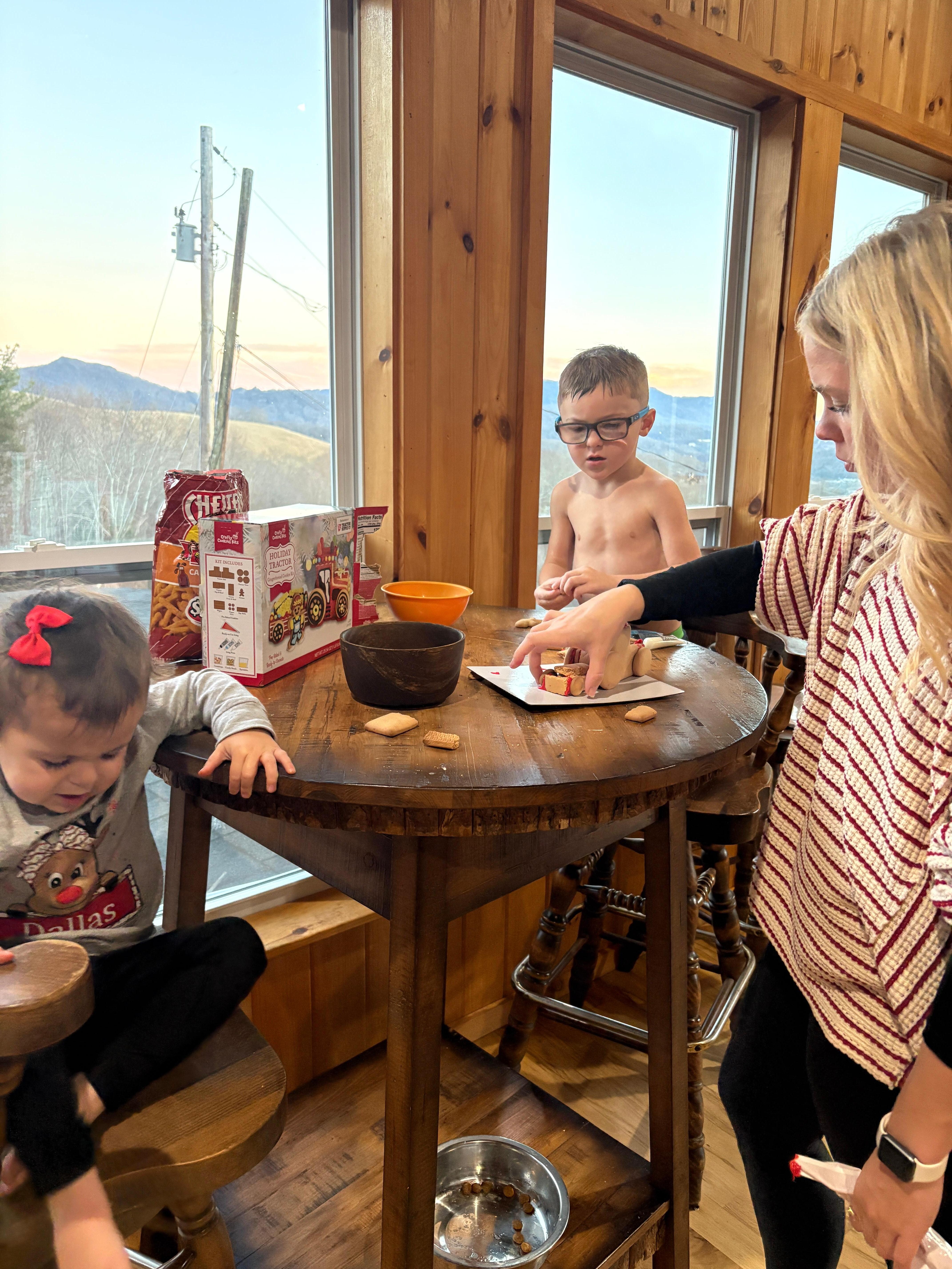 Building ginger bread tractor 