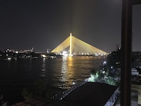Chao Phraya by Night - Aussicht vom Balkon