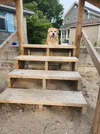 Steps from beach onto the patio