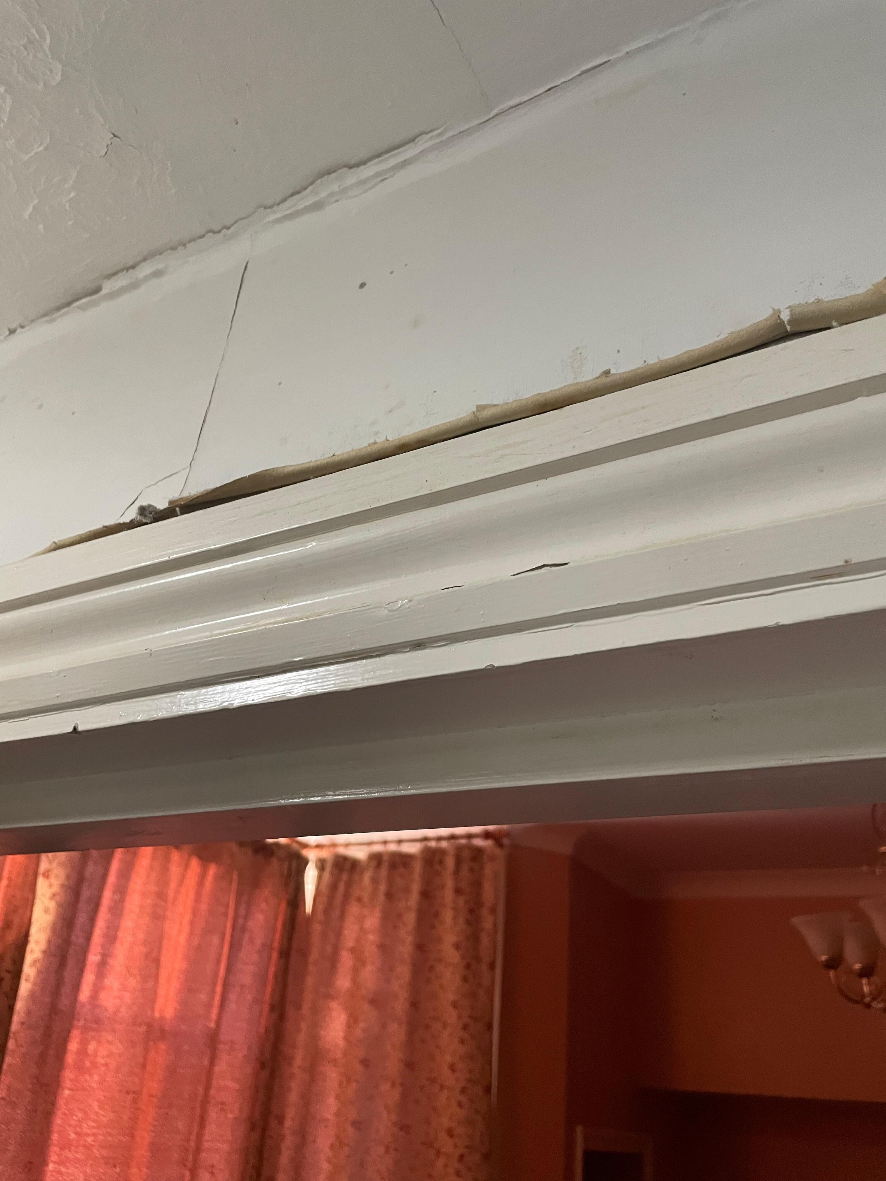 Wallpaper in bathroom peeling off 