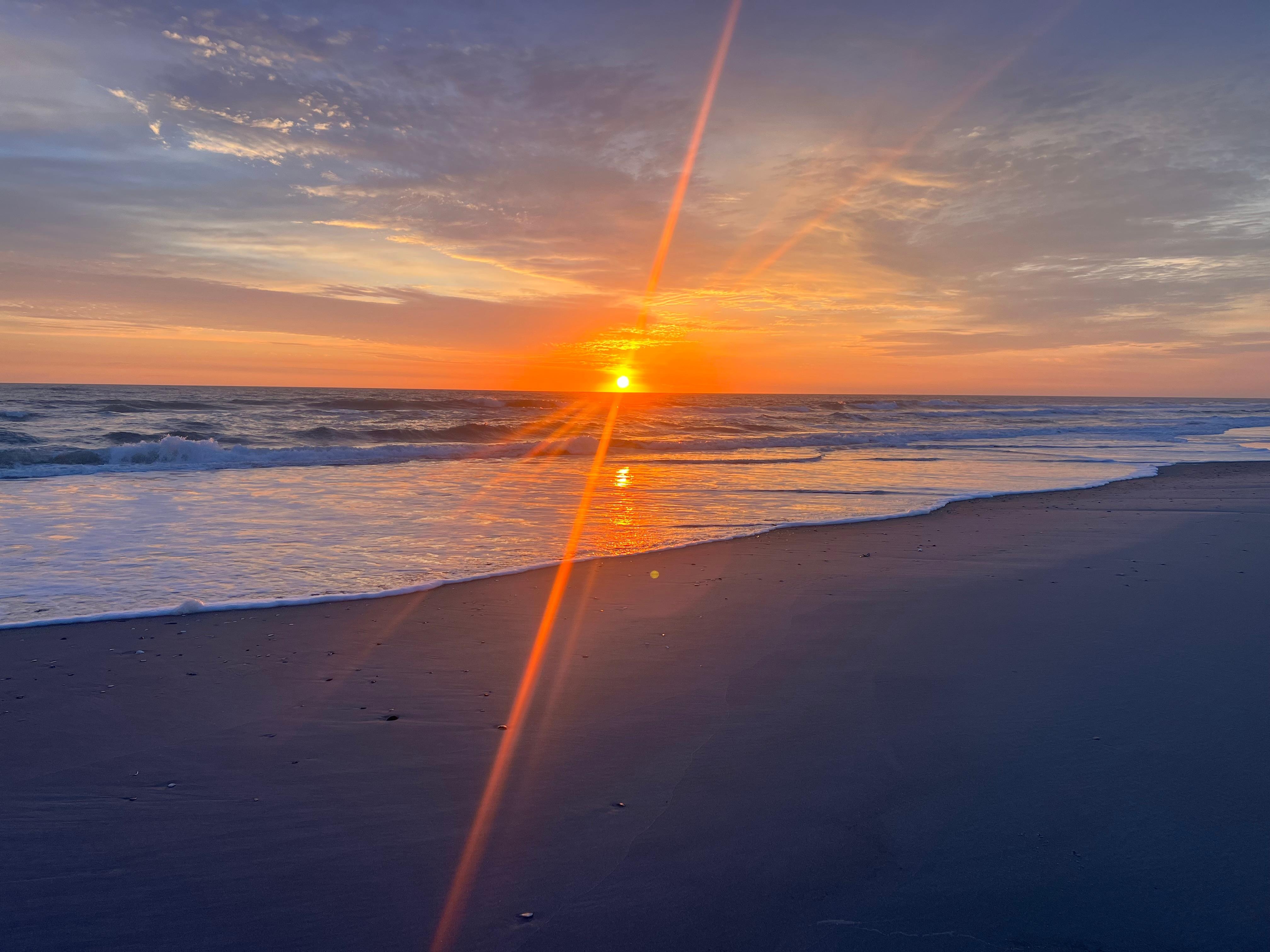 Sunrise from the beach a short walk away
