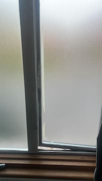 The window stuck open because the door handle fell off