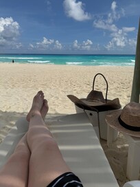 Spent hours on the beach. Wait staff were very attentive