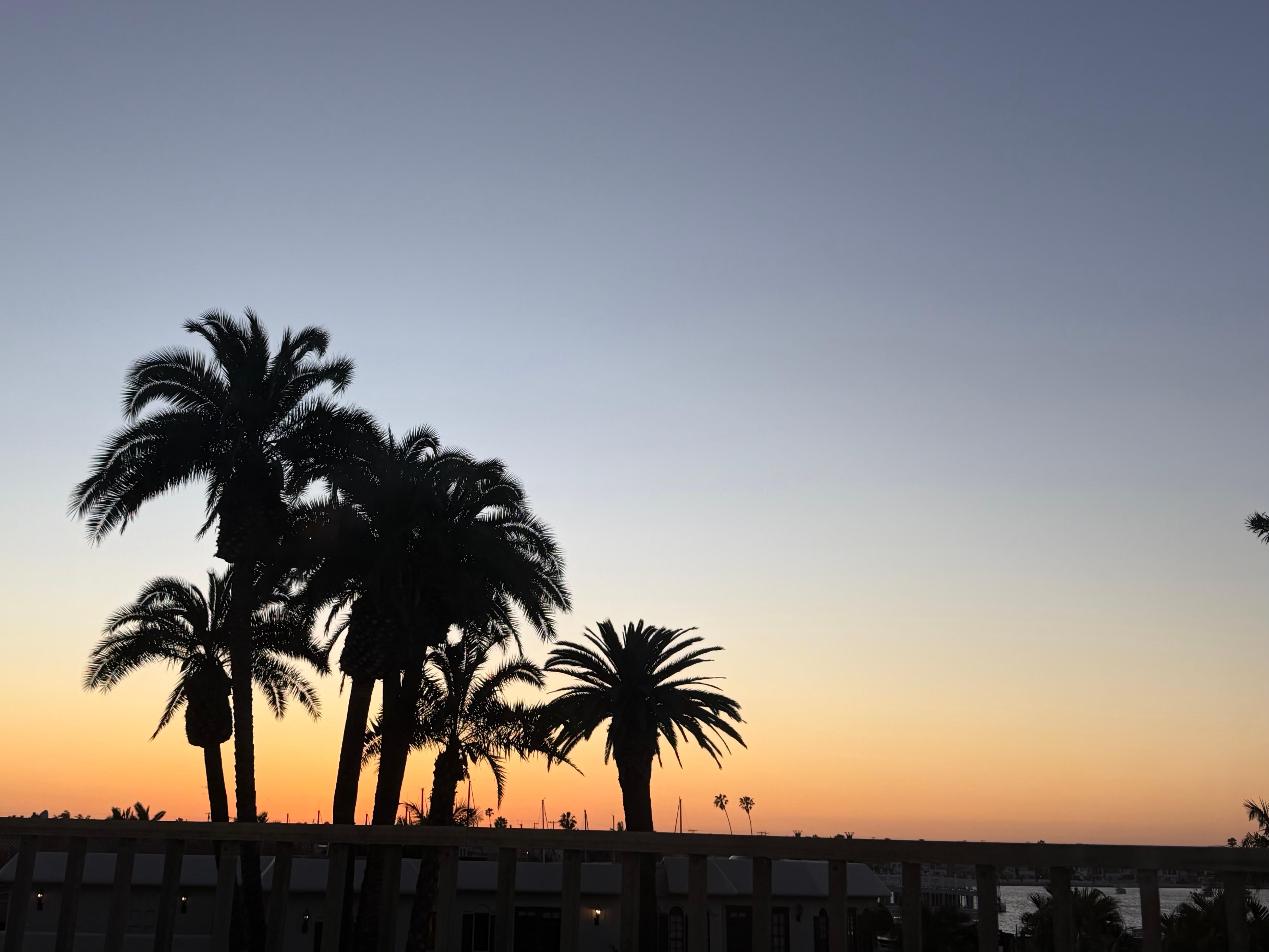 Sunset from room balcony on 3rd floor.