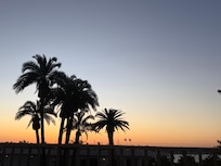 Sunset from room balcony on 3rd floor.